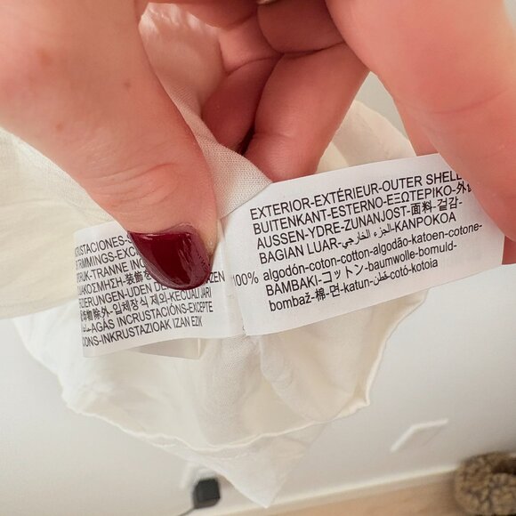 Zara Beaded Spaghetti Strap Mini Dress White Size XS - Picture 13 of 14